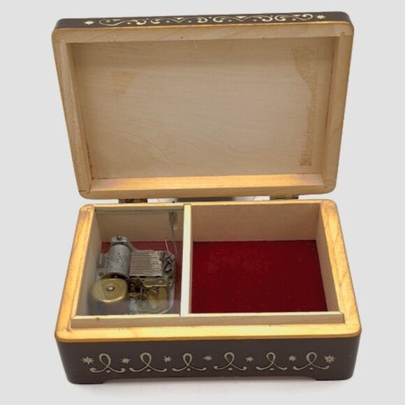 Vintage Wood Reuge Music Box Dutch Kids Art by Juan Ferrandiz Decoupage Style - Picture 3 of 8